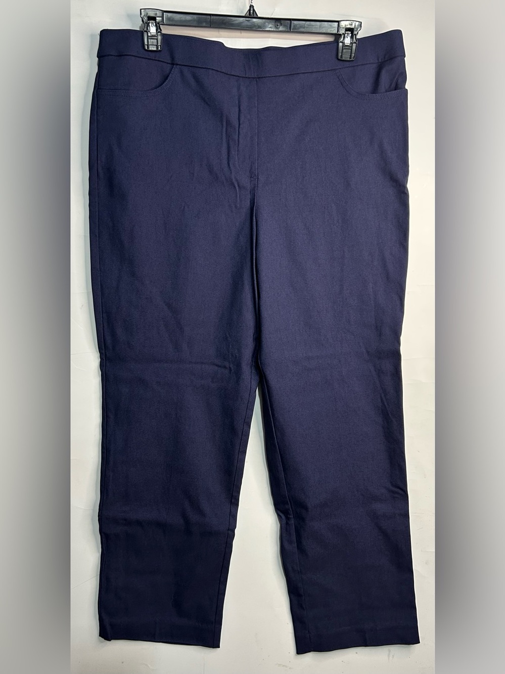 Alfred Dunner Navy Pull On Trouser Pants Size 18